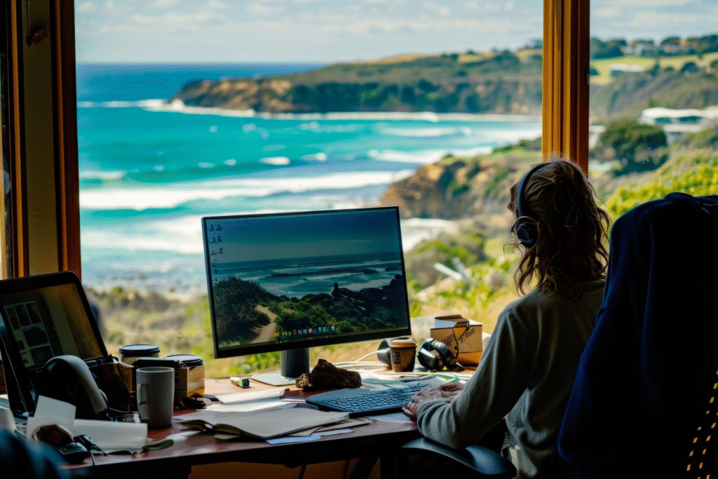 laptop working women