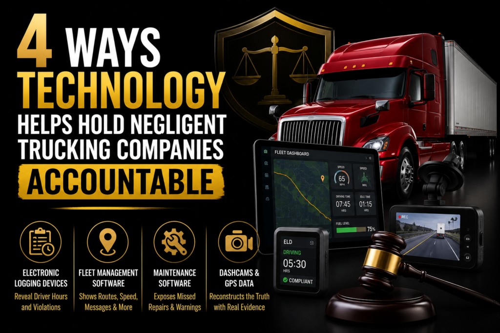 4 Ways Technology Holds Negligent Trucking Companies Accountable