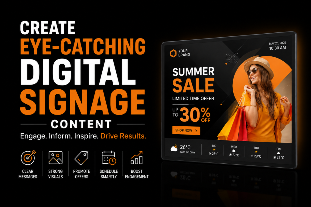 Eye-Catching Digital Signage content