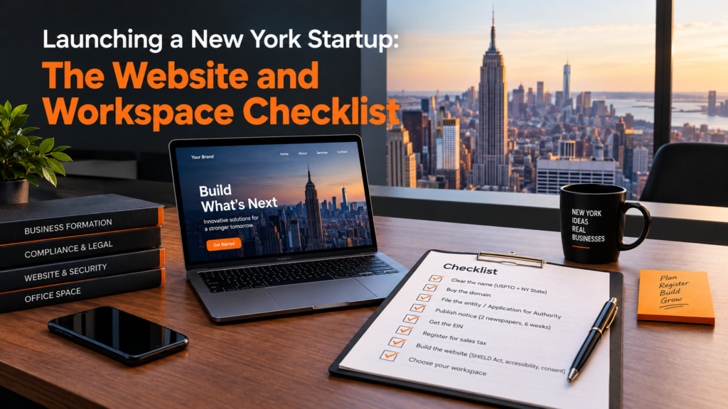 New York startup website and workspace checklist